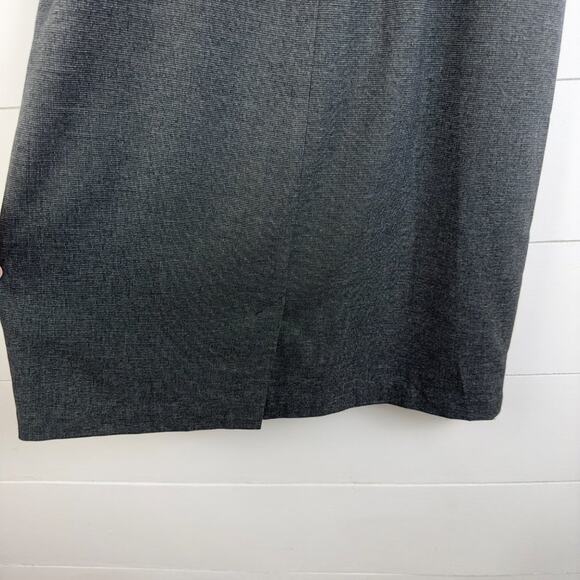 AB Studio Grey Charcoal Belted Zipper Sleeveless Dress‎ Sz 6 - Picture 7 of 9